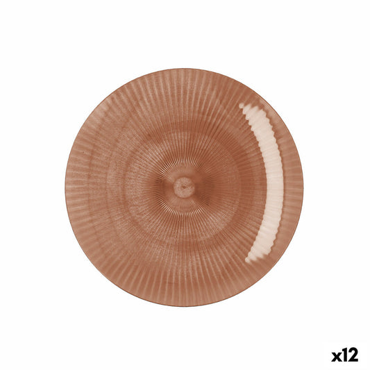 Flat Plate Quid Sunset Coral Plastic 19 cm (12 Units)-0